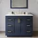 Option Dark Blue / White Quartz Top / Brushed Gold