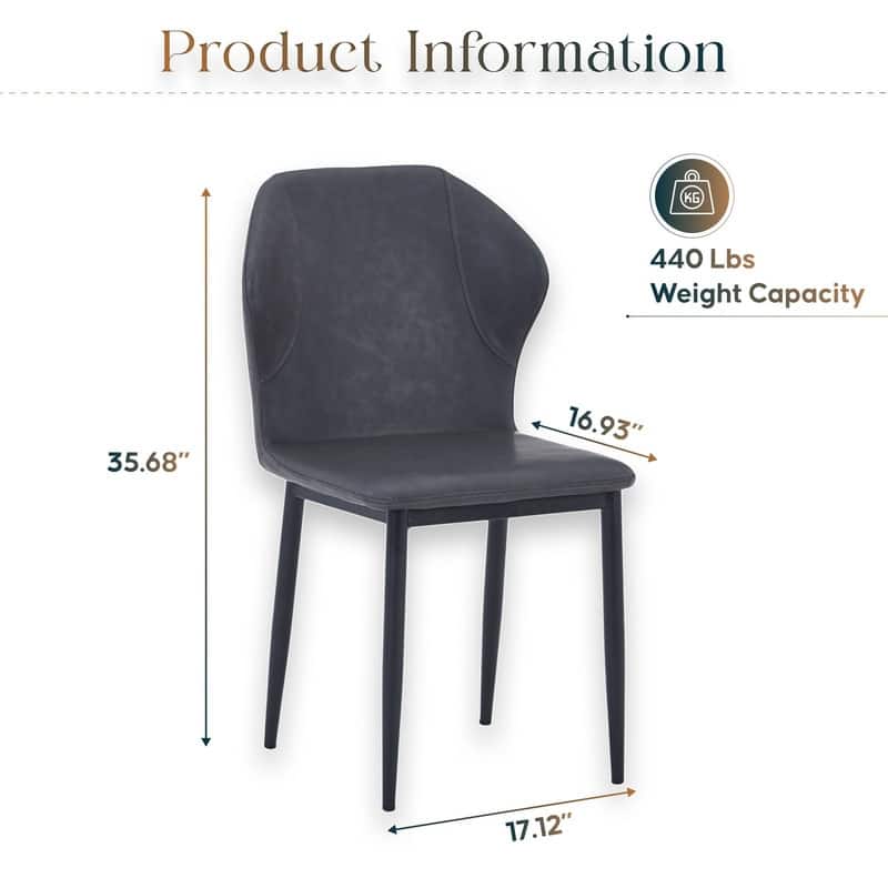 Mosaic Modern Upholstered Fabric Dining Chair with Metal Legs by LeisureMod