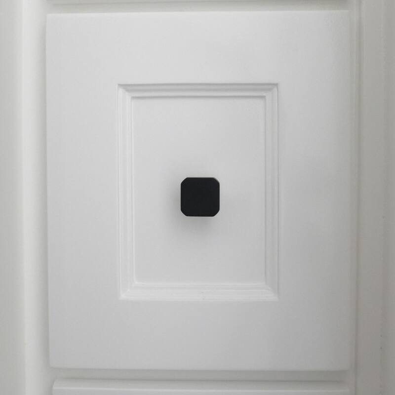 Hapny Home M28 Mod 1-1/8" Square Block Solid Metal Modern Cabinet Knob