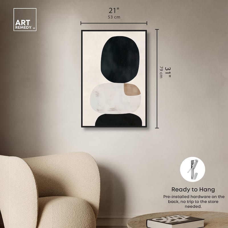 Pebble Pillars II Canvas by Art Remedy