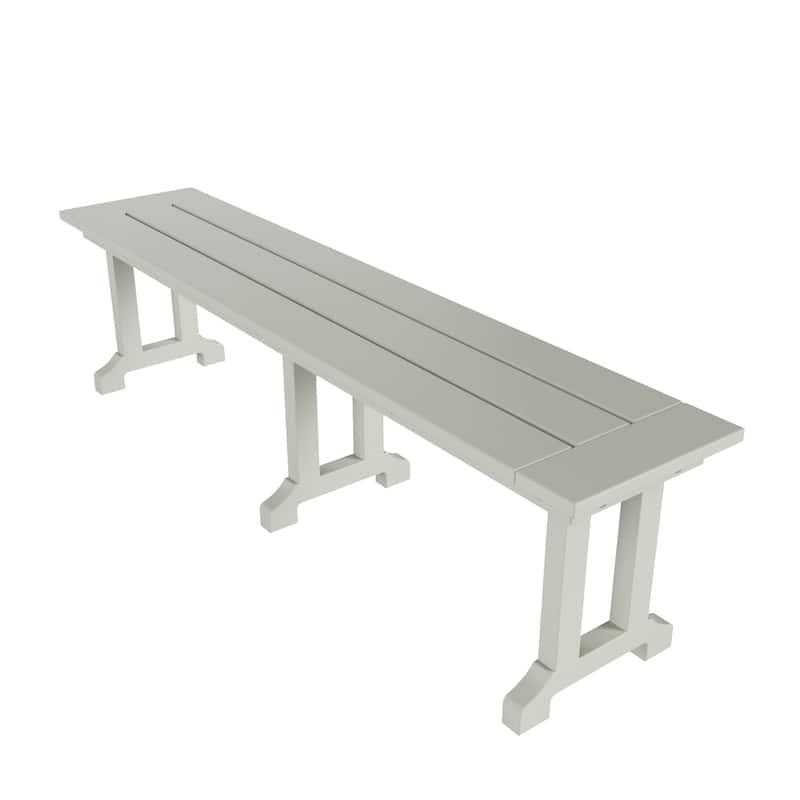 Laguna Hdpe All Weather Outdoor Patio Dining Set with Rectangle Table, Arm Chairs, and Bench (6-Piece Set)
