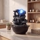preview thumbnail 10 of 63, Costway Tabletop Water Fountain with Rolling Crystal Ball, Layered Bowl Cascade