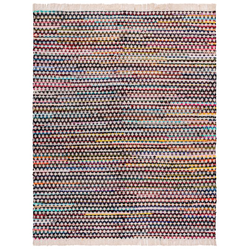 SAFAVIEH Handmade Montauk Eutimia Cotton Rug - 8' x 10' - Red/Blue