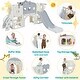 preview thumbnail 23 of 37, 7-in-1 Toddler Slide Set - Spaceship Playset with Slide, Arch Tunnel, Basketball Hoop, and Toy Storage