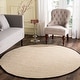 preview thumbnail 8 of 90, SAFAVIEH Natural Fiber Pacific Casual Border Sisal Rug 4' x 4' Round - Marble/Black
