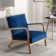 preview thumbnail 4 of 18, Kreindy Velvet/ Wood Mid-century Armchair