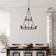 preview thumbnail 5 of 15, Modern Farmhouse 12-light Wagon Wheel Chandelier for Dining Room - 28 inches