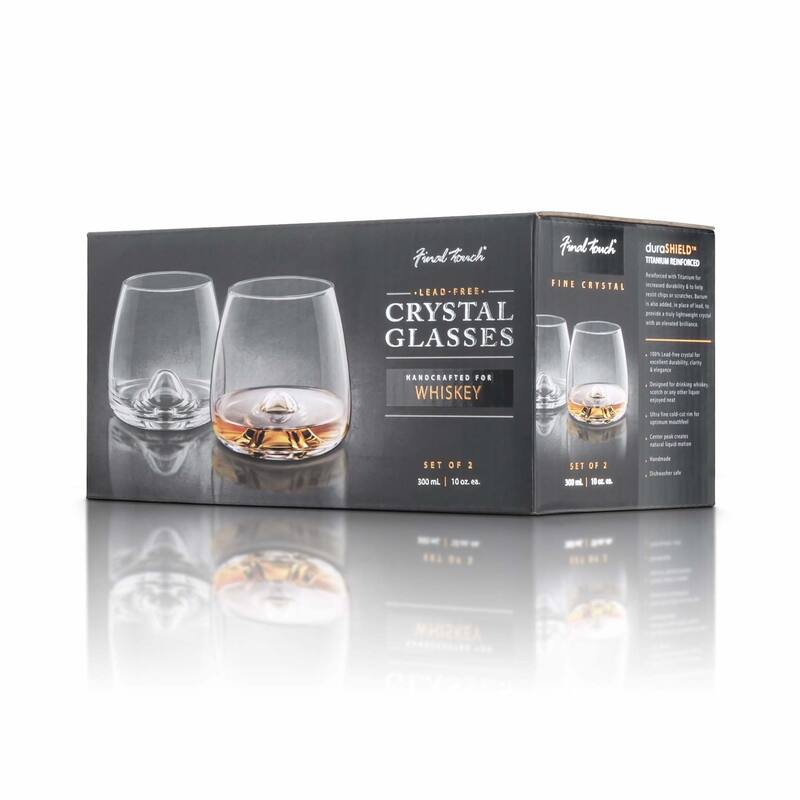 Final Touch Whiskey Lead Free Crystal Glasses Set
