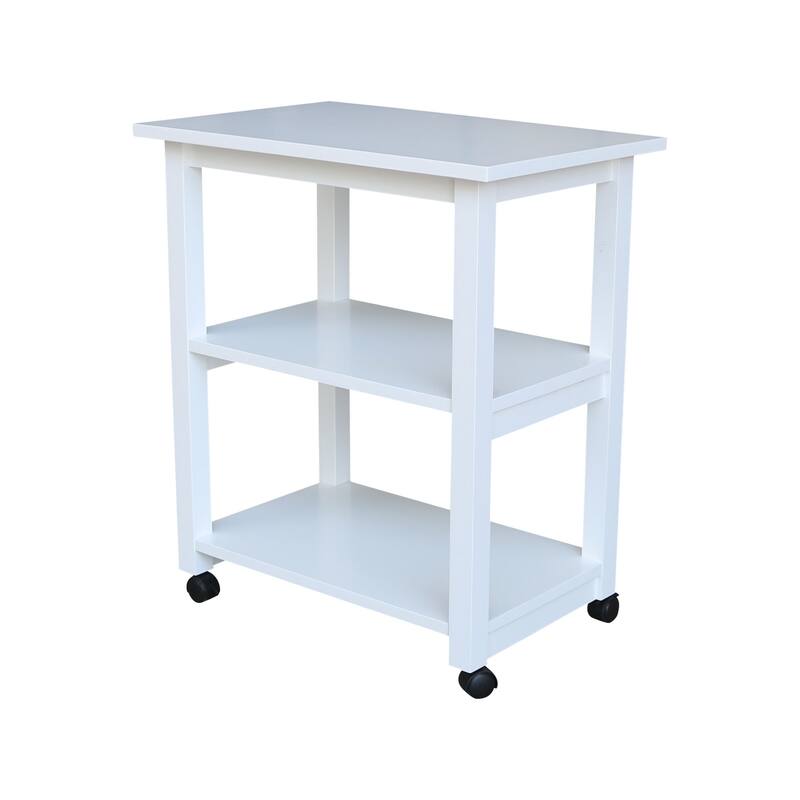 Porch & Den Estelle Solid Wood Microwave Kitchen Cart