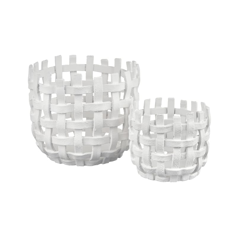 Elk Home Haney White Composite 9.75 Inch Wide Candleholder