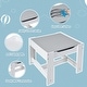preview thumbnail 8 of 7, Gymax 3 in 1 Kids Wood Table Chairs Set w/ Storage Box Blackboard
