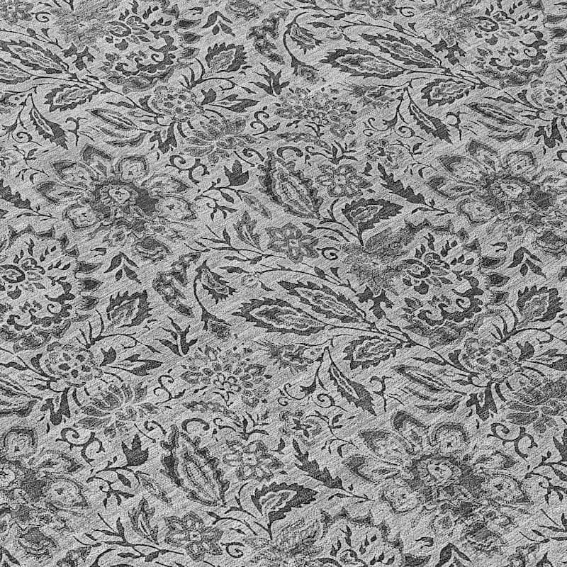 Machine Washable Indoor/ Outdoor Chantille Casual Floral Rug