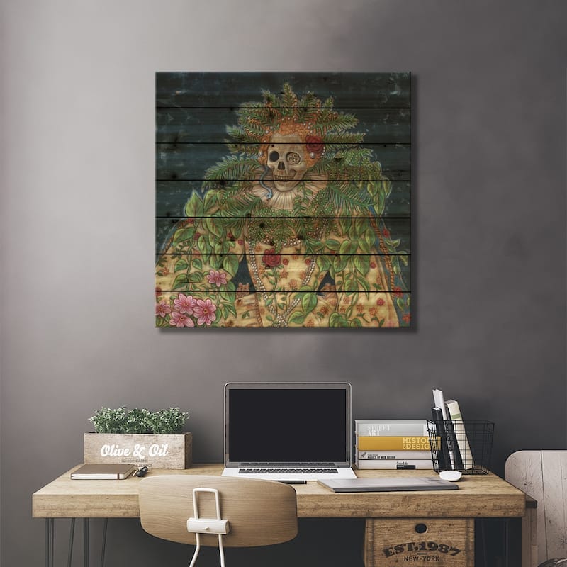 End Is Beginning Print On Wood by Holly Wood - Multi-Color