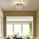 preview thumbnail 6 of 9, Golden Lighting Aenon 3-light Flush Mount in Brushed Champagne Brass