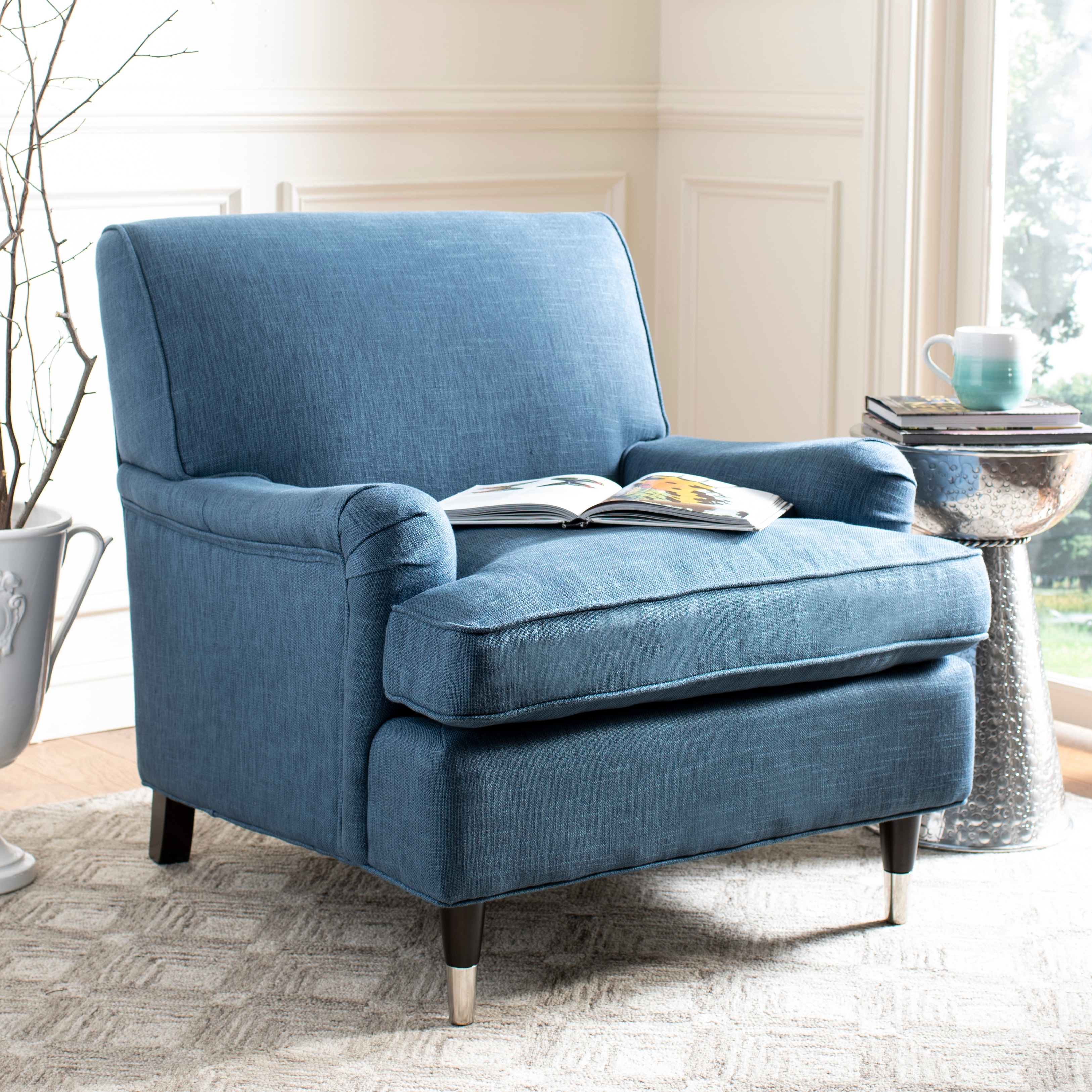 SAFAVIEH Chloe Navy Club Chair 29.3