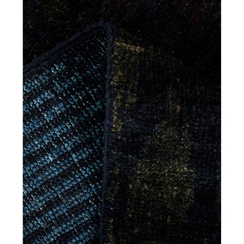 Overdyed One-of-a-Kind Hand-Knotted Area Rug - Black - 5' 0" x 5' 7"