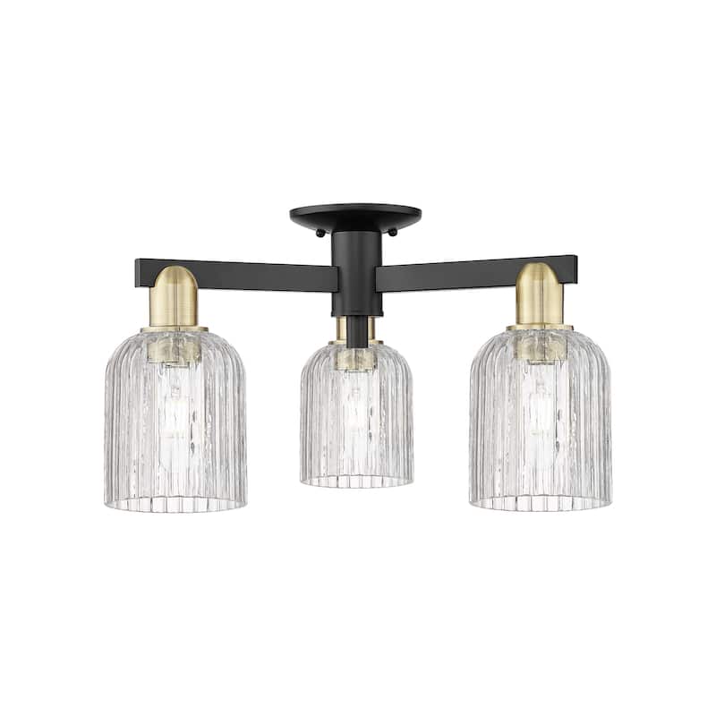 Innovations Lighting Downtown Urban - Bridal Veil - 3 Light 23" Semi-Flush Mount Light