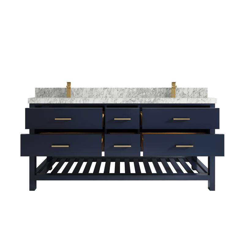 Willow Collections 72 in. W x 22 in. D Parker Double Sink Bathroom Vanity with Countertop