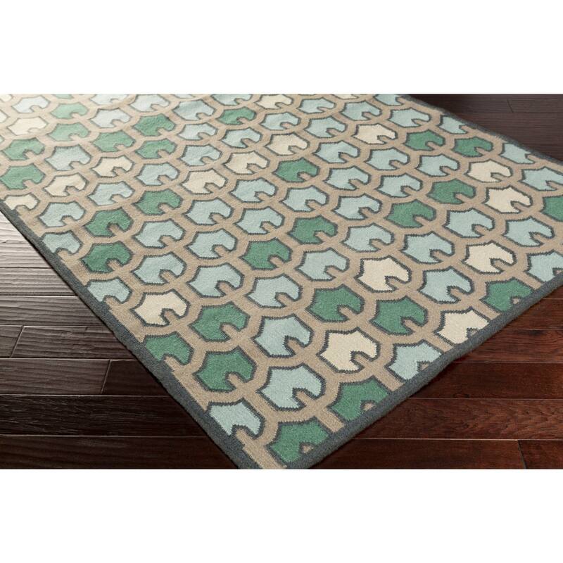 Hand-woven Brett Reversible Wool Area Rug