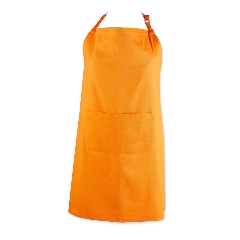 Unisex Chino Cotton Kitchen Chef Apron - 38" - Tangerine Orange