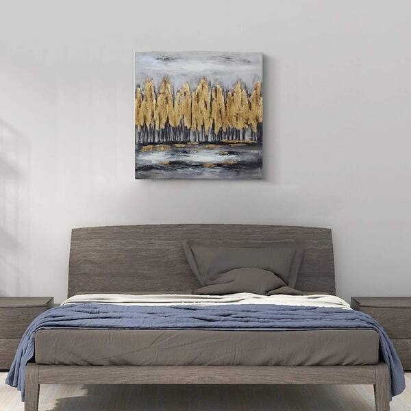 Shop Kanstar Canvas Wall Art Abstract Aspen Tree Giclee Print