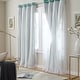 preview thumbnail 70 of 108, ATI Home Catarina Layered Curtain Panel Pair with grommet top 52x120 - Turquoise