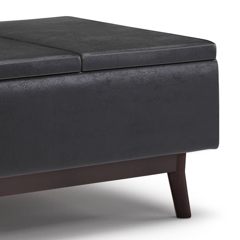 WYNDENHALL Ethan 34 inch Wide Mid Century Modern Rectangle Table Ottoman