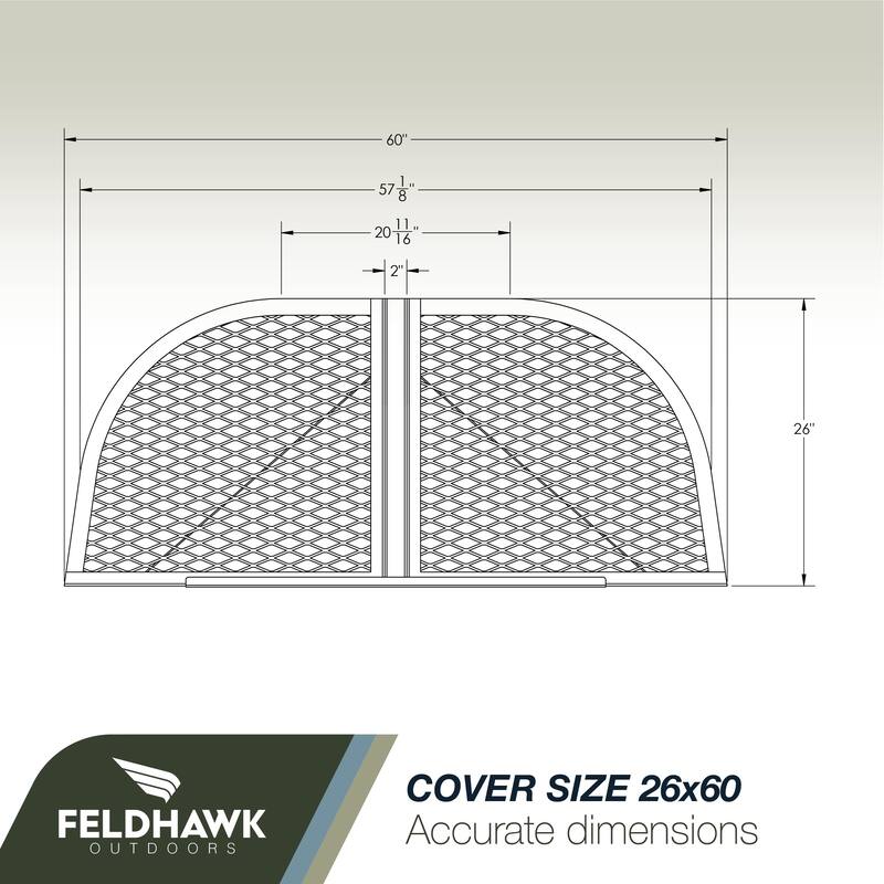 26" x 60" Window Well Cover Powder Coat Black Mesh Steel Well Cover D - Shaped Egress Covering Semi-universal fit.