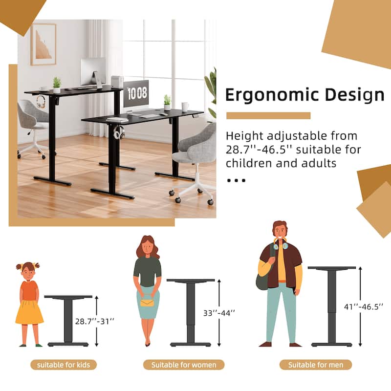 Futzca Height Adjustable Electric Standing Desk, Computer Office Desk