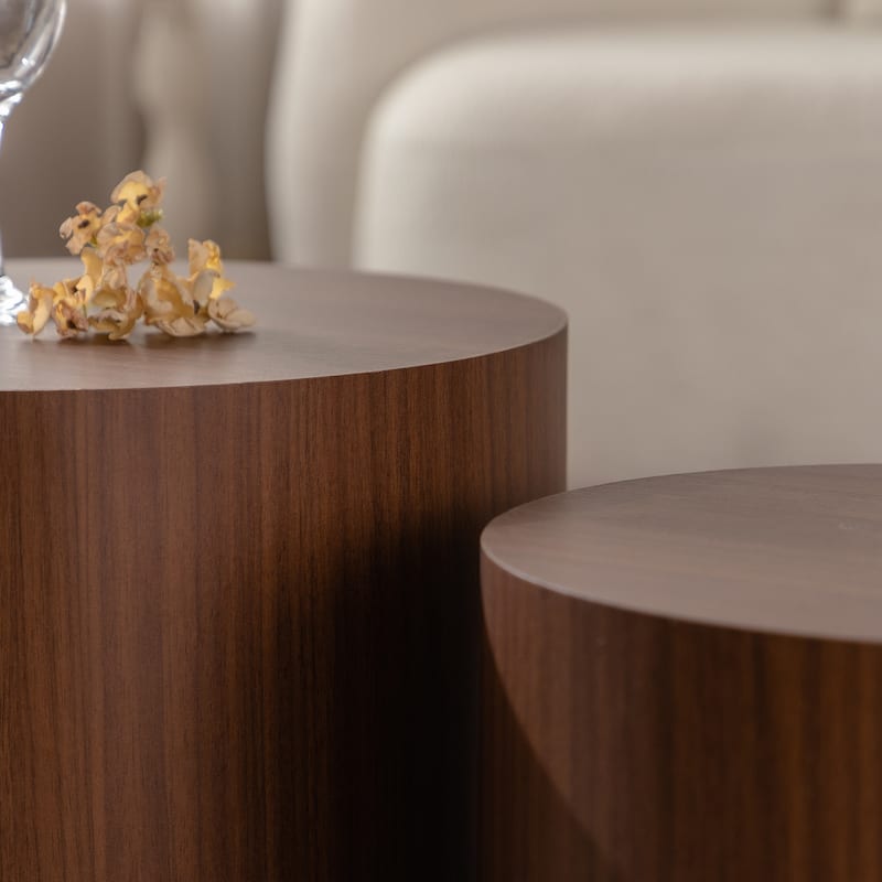33.86" Modern Coffee Table Set with Eco‑Friendly Top, No Assembly