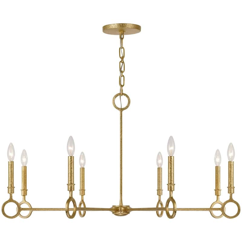 Savoy House 1-6847-8 Noah 8 Light 40" Wide Taper Candle Style - Gold Armory