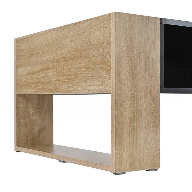 High Glossy Coffee Table with 2 Drawers