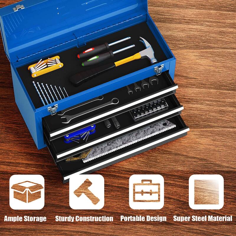 Costway Portable Tool Chest Box Storage Cabinet Garage Mechanic