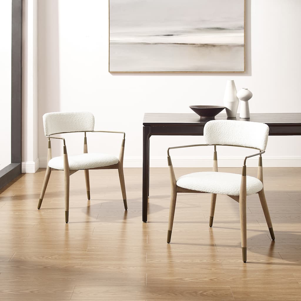 Art Leon Mid-century Solid Wood Accent Dining Chair (Set of 2)