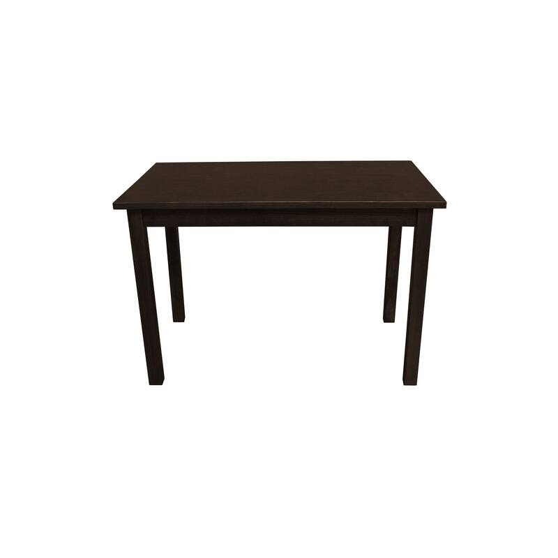 HomeRoots 48" Dark Brown Solid Wood Dining Table - 48.00 in. x 30.00 in. x 27.00 in.