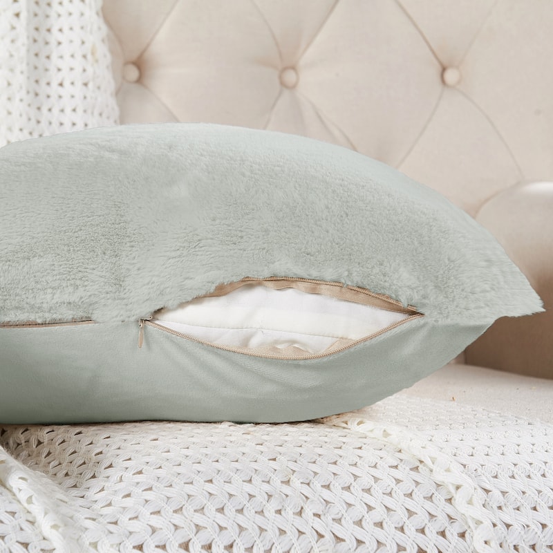 Home Soft Things FoxFauxFur Pillow Shell Set 2pcs 20"X20"
