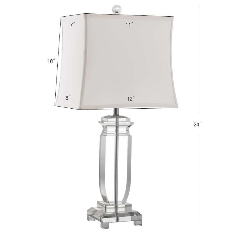 SAFAVIEH Lighting 25-inch Olympia Crystal Table Lamp (Set of 2) - 12" x 8" x 24"