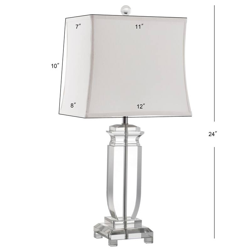 SAFAVIEH Lighting Latricia 25-inch Crystal Table Lamp (Set of 2) - 12" x 8" x 24" - 12Wx8Dx24H