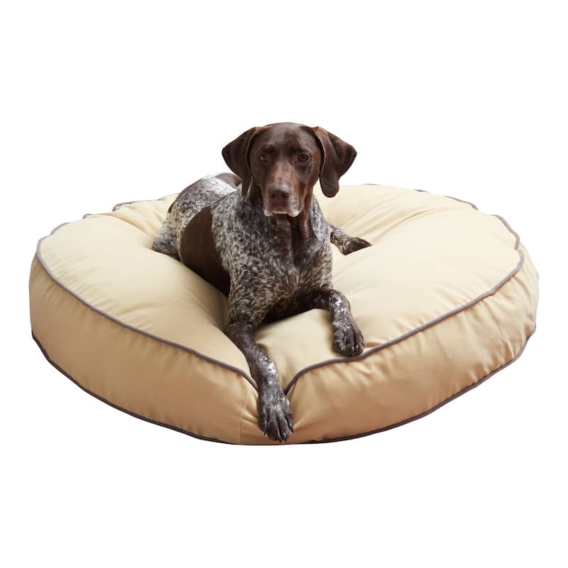 Scout Round Reversible Pillow Dog Bed - Large (42") - Buttercream