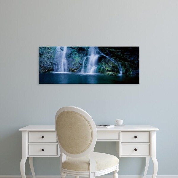 Easy Art Prints Panoramic Image 'Waterfall, Salmon Creek Falls, Gorda, Los Padres National Forest' Canvas Art