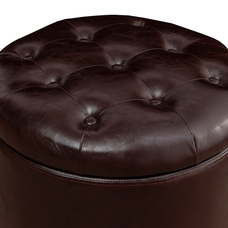 Storage Ottoman - Hidden Storage Box with Upholstered Cushion Seat, Stylish and Functional Living Room Decor