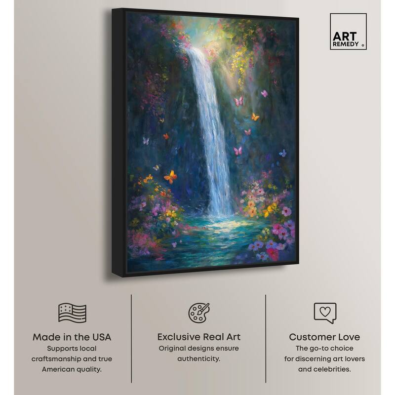 Hidden Falls II Canvas by Art Remedy