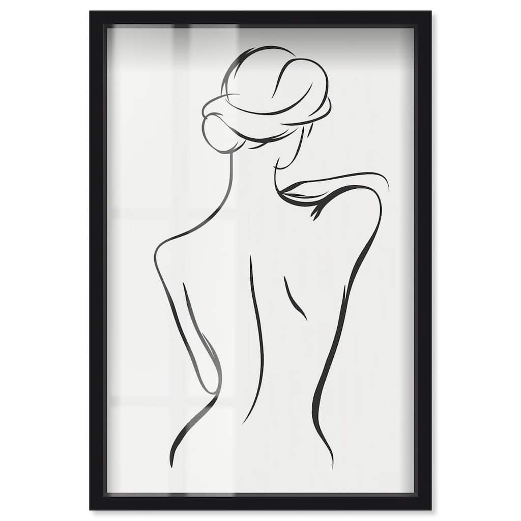 Woman in Contour III Shadowbox by Art Remedy