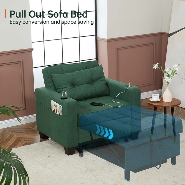 Futon Chair Bed Convertible Chair 3 in 1 Pull Out Sleeper Chair Beds for Living Room On Sale Bed Bath Beyond 39005239