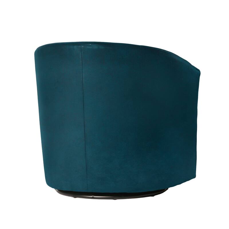 Microfiber Upholstered Swivel Chair W/ Hardwood Frame & Swivel Base