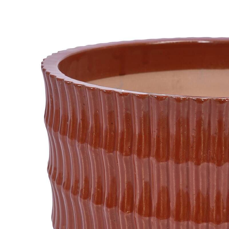 Handmade Terra Cotta Ceramic Planter Breathable Clay Drainage Holes