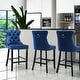 preview thumbnail 14 of 56, Contemporary Tufted Velvet Upholstered Counter Bar Stools Set of 2