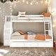 preview thumbnail 14 of 37, Twin-over-Full Bunk Bed with Drawers，Ladder and Storage Staircase Espresso
