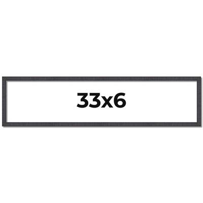 33x6 Frame Brown Picture Frame - Complete Modern Photo Frame Includes