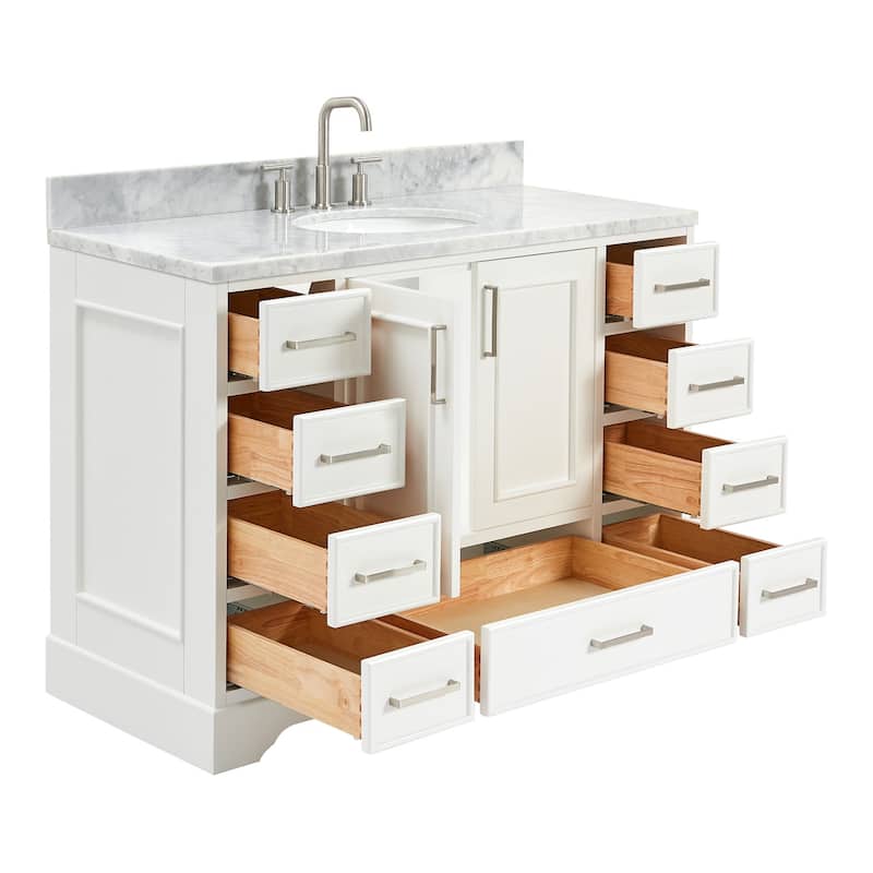 Ariel M049SCW2OVO Stafford 49" Free Standing Single Basin Vanity Set